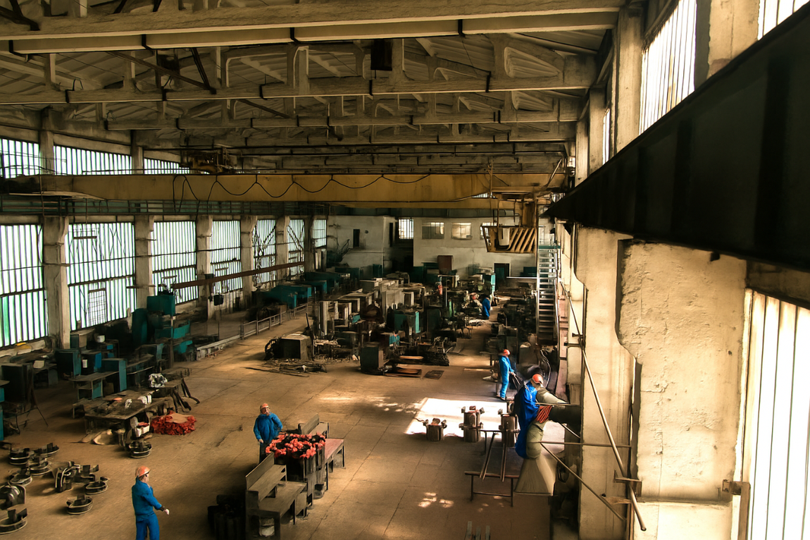 aerial view Italian production site